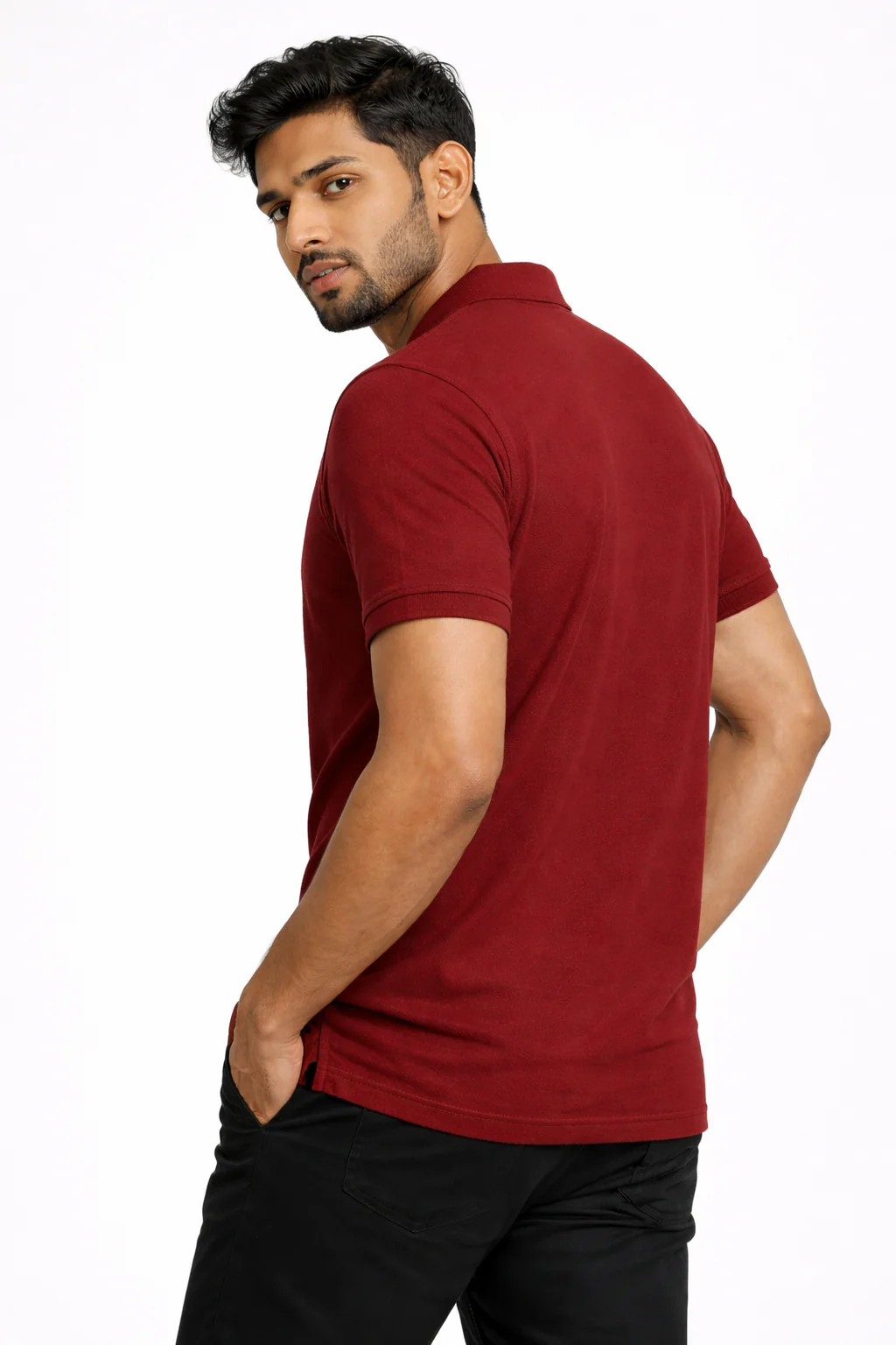 Men's Polo - Brick Red - Image 3