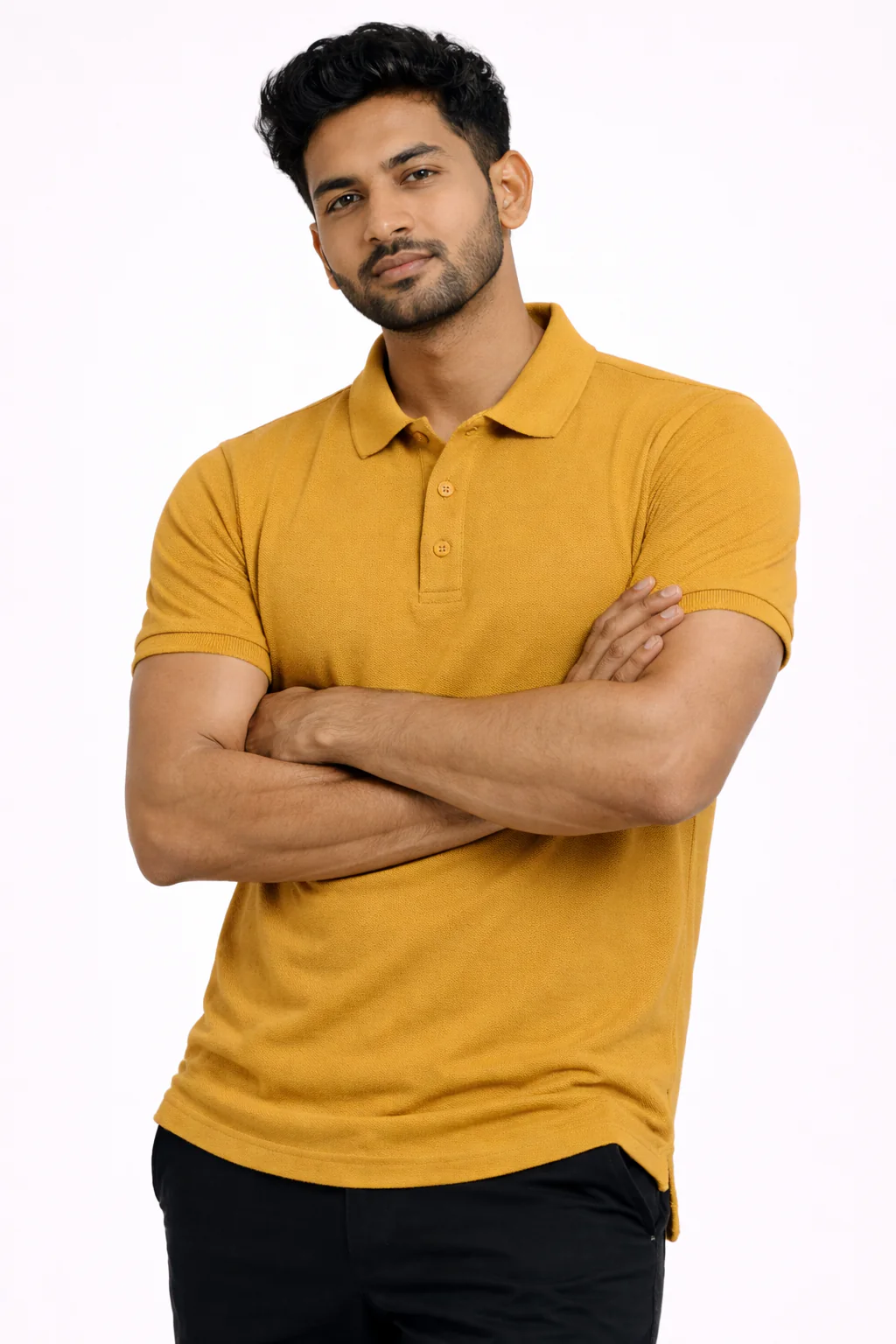 Men's Polo - Mustard Yellow