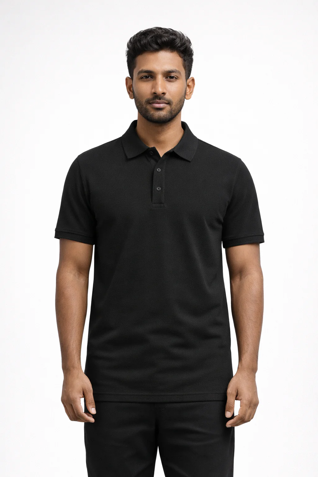 Men's Polo - Black - Image 4