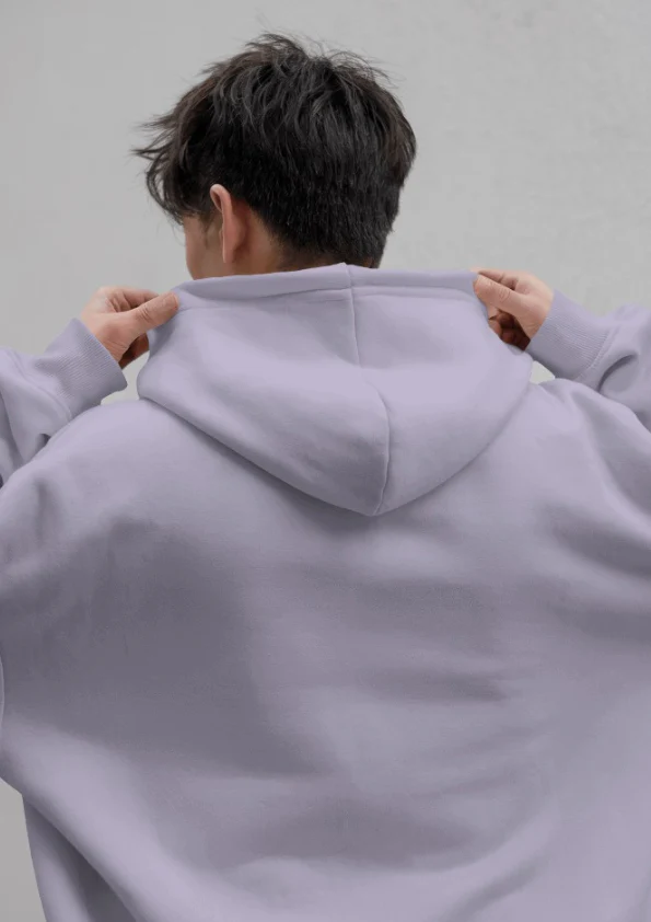 RC | Heavyweight Oversized Hooded Sweatshirt | Lavender - Image 3