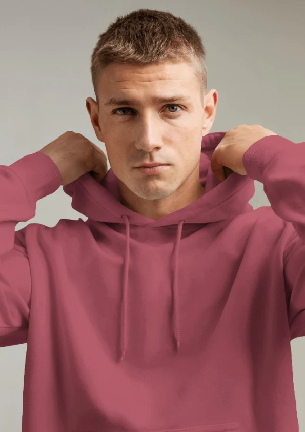 RC | Heavyweight Oversized Hooded Sweatshirt | Maroon - Image 2