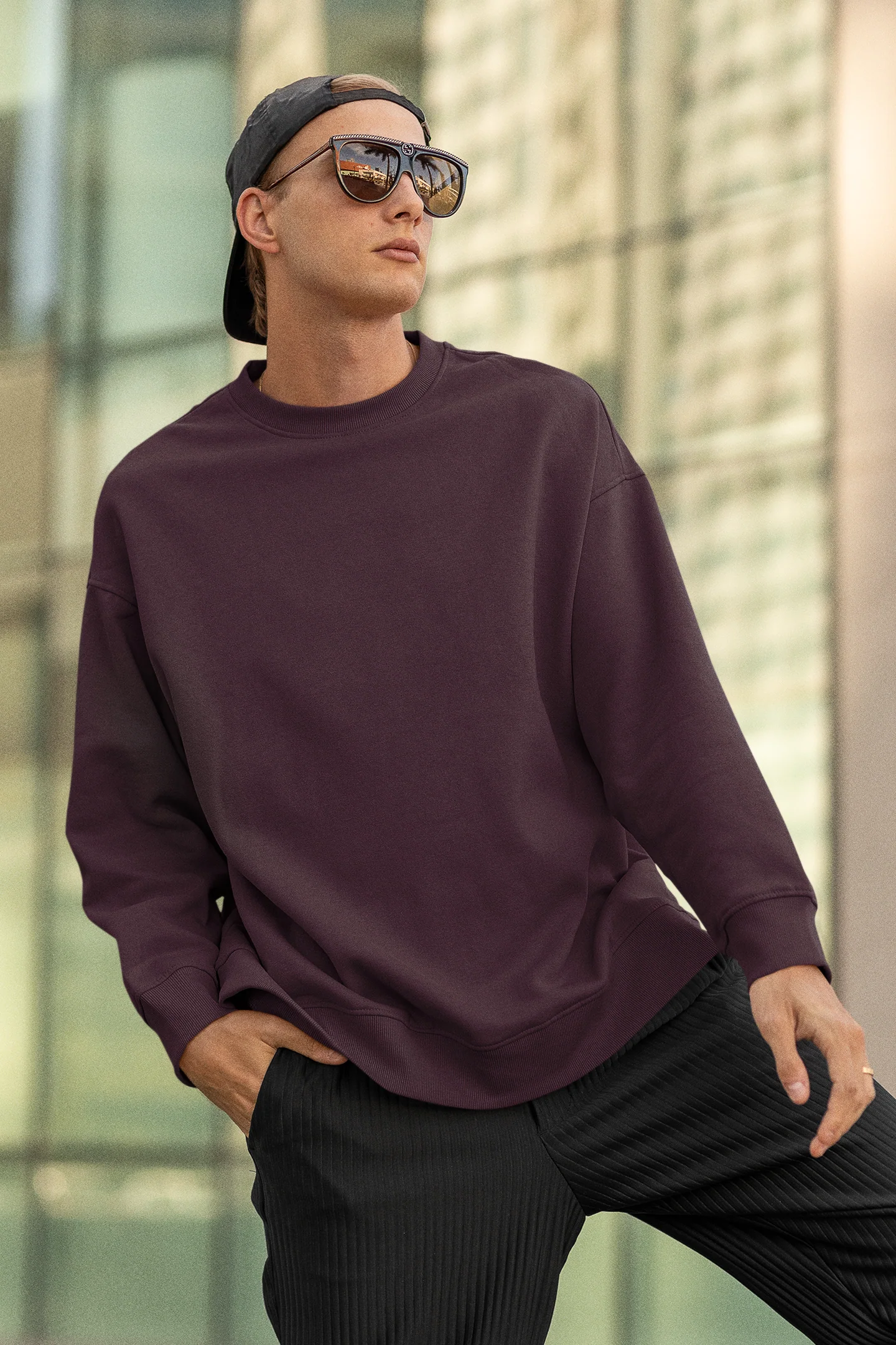 RC | Heavyweight Oversized Sweatshirt | Maroon